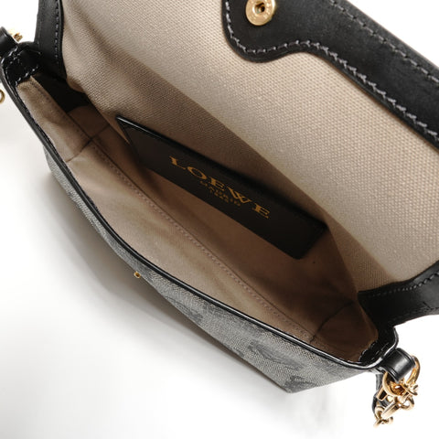 LOEWE Anagram PVC Shoulder Bag black WS27735