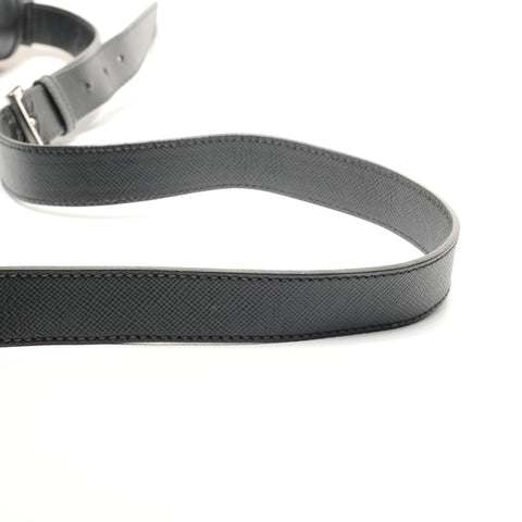 PRADA Saffiano Messenger Bag Shoulder Bag black WS27737