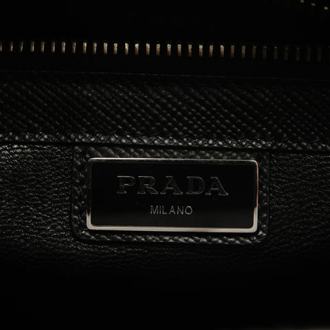 PRADA Saffiano Messenger Bag Shoulder Bag black WS27737