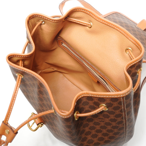 CELINE Macadam PVC Backpack  Daypack Brown WS27738