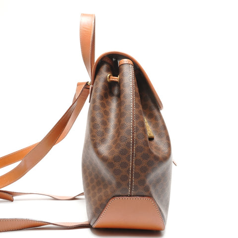 CELINE Macadam PVC Backpack  Daypack Brown WS27738