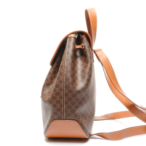 CELINE Macadam PVC Backpack  Daypack Brown WS27738