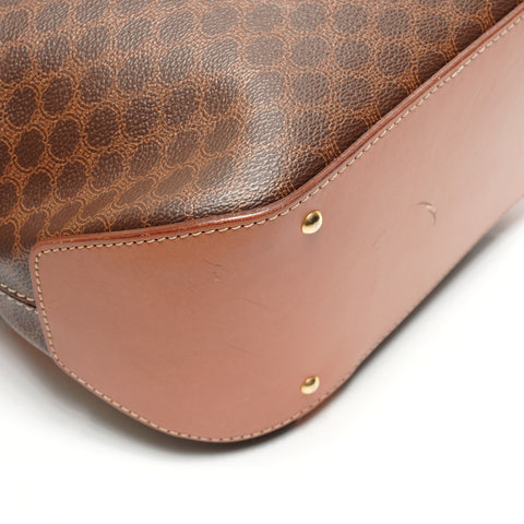 CELINE Macadam PVC Backpack  Daypack Brown WS27738