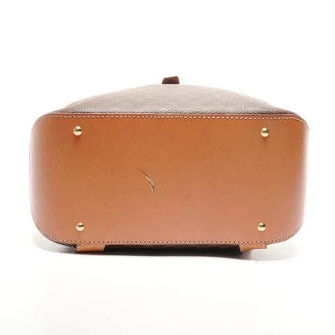 CELINE Macadam PVC Backpack  Daypack Brown WS27738