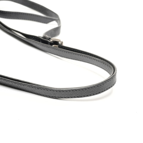 PRADA Cahier SilverMetal Leather Shoulder Bag black WS27740