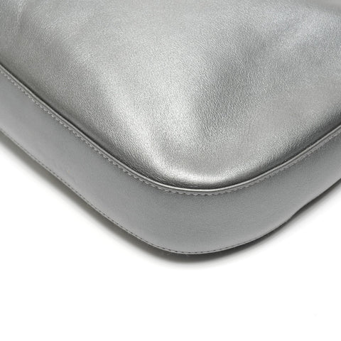 Christian Dior Marispearl Leather Shoulder Bag gray WS27743