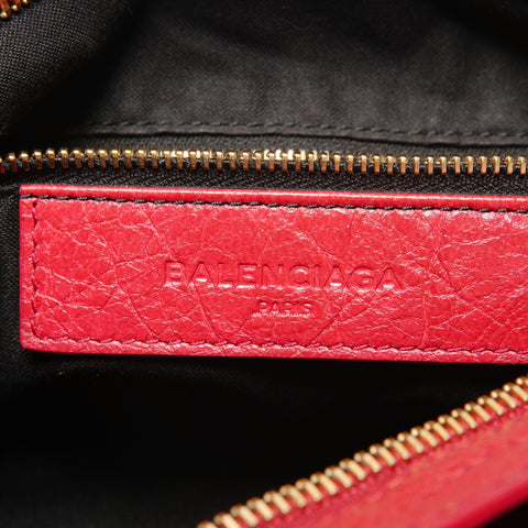 BALENCIAGA The Town 2WAY Metal Gold Handbag Red WS27745