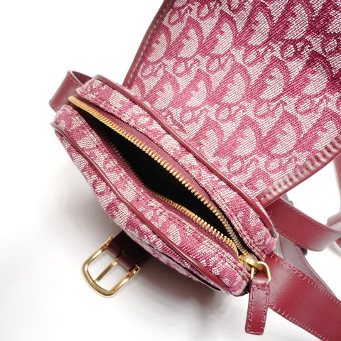Christian Dior Trotter Canvas Shoulder Bag Red WS27749