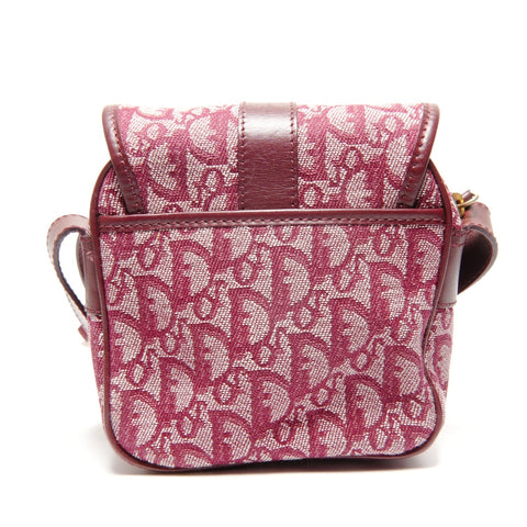 Christian Dior Trotter Canvas Shoulder Bag Red WS27749