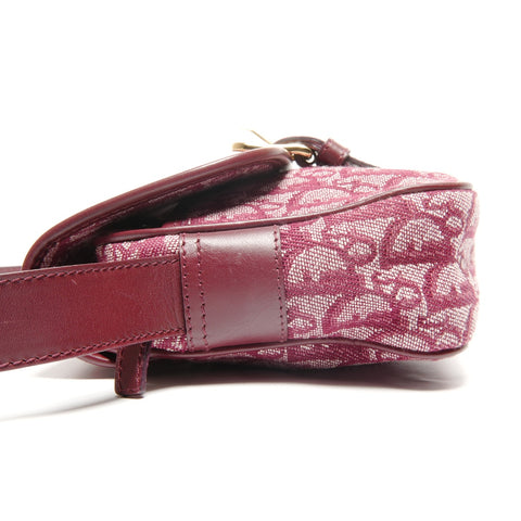 Christian Dior Trotter Canvas Shoulder Bag Red WS27749