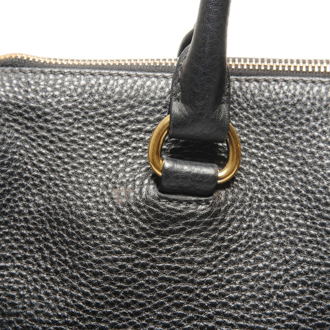 PRADA Leather Logo 2WAY Handbag black WS27750