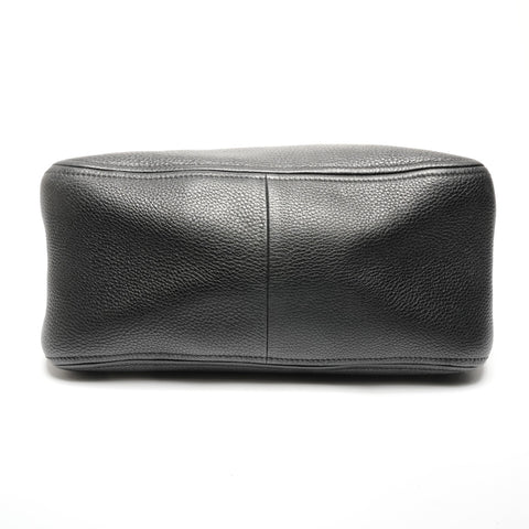 PRADA Leather Logo 2WAY Handbag black WS27750