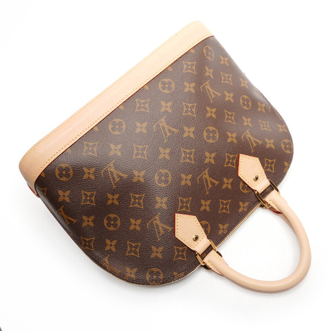 LOUIS VUITTON Monogram Alma PM Handbag Brown WS27754
