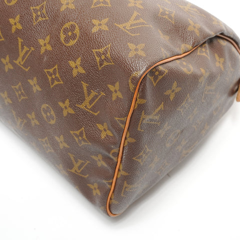 LOUIS VUITTON Monogram Speedy 30, manufactured in 1993. Handbag Brown WS27755