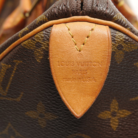 LOUIS VUITTON Monogram Speedy 30, manufactured in 1993. Handbag Brown WS27755