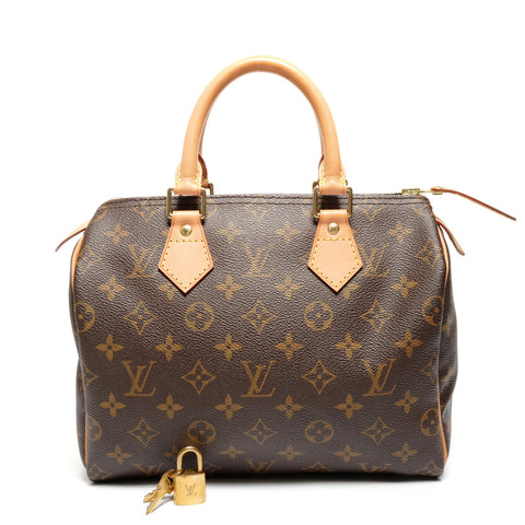 LOUIS VUITTON Monogram Speedy 25 (2006 model) Handbag Brown WS27756
