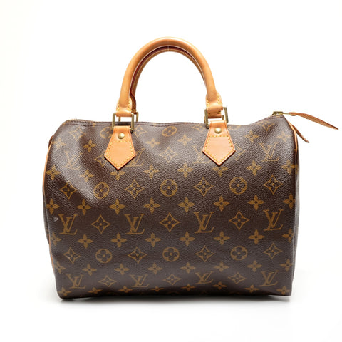 LOUIS VUITTON Monogram Speedy 30, manufactured in 2002. Handbag Brown WS27757