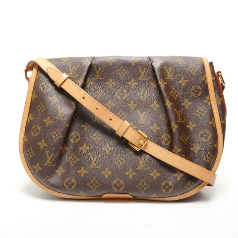 LOUIS VUITTON 2011 Monogram Menilmontant MM Shoulder Bag Brown WS27763