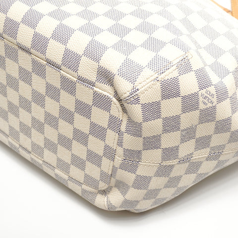 LOUIS VUITTON Damier Azur Salina PM, manufactured in 2012. Tote Bag white WS27765