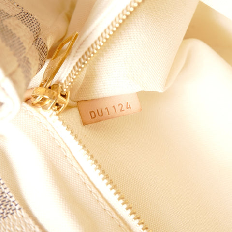 LOUIS VUITTON Damier Azur Cabas MM, made in 2014. Tote Bag white WS27766