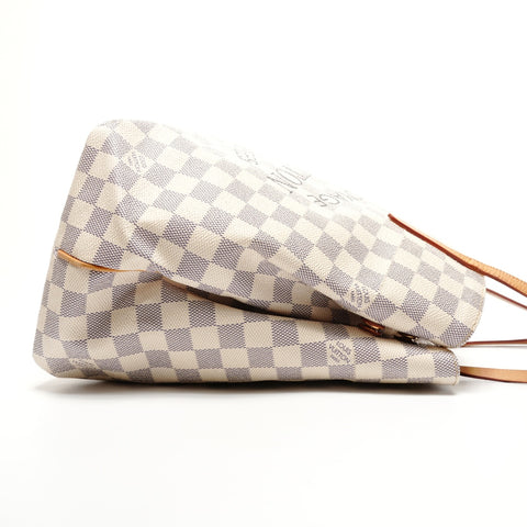 LOUIS VUITTON Damier Azur Cabas MM, made in 2014. Tote Bag white WS27766