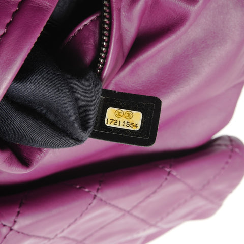 CHANEL No. 17 2012-2013 Leather Chain Backpack  Daypack purple WS27768