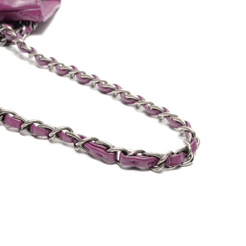 CHANEL No. 17 2012-2013 Leather Chain Backpack  Daypack purple WS27768