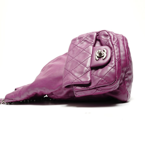 CHANEL No. 17 2012-2013 Leather Chain Backpack  Daypack purple WS27768