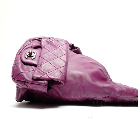 CHANEL No. 17 2012-2013 Leather Chain Backpack Daypack purple WS27768 – NUIR VINTAGE