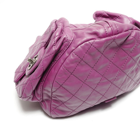 CHANEL No. 17 2012-2013 Leather Chain Backpack  Daypack purple WS27768