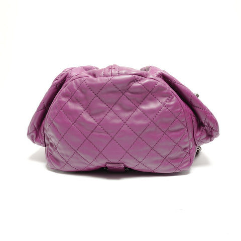 CHANEL No. 17 2012-2013 Leather Chain Backpack  Daypack purple WS27768