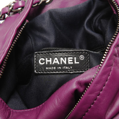 CHANEL No. 17 2012-2013 Leather Chain Backpack  Daypack purple WS27768
