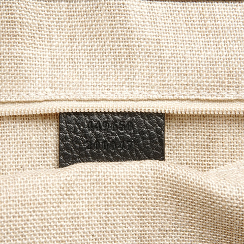 GUCCI Interlocking G 2-way Leather Tote Bag black WS27770