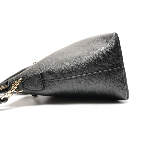 GUCCI Interlocking G 2-way Leather Tote Bag black WS27770