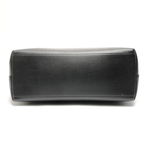 GUCCI Interlocking G 2-way Leather Tote Bag black WS27770