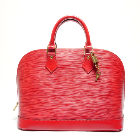 LOUIS VUITTON 1997 Epi Alma PM Handbag Red WS27772