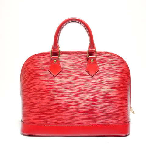 LOUIS VUITTON 1997 Epi Alma PM Handbag Red WS27772