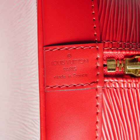 LOUIS VUITTON 1997 Epi Alma PM Handbag Red WS27772