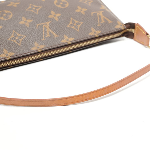 LOUIS VUITTON 1999 Monogram Pochette Accessoires Shoulder Bag Brown WS27773