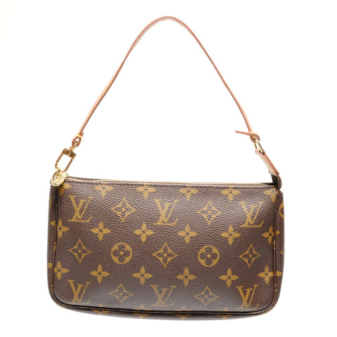 LOUIS VUITTON 1999 Monogram Pochette Accessoires Shoulder Bag Brown WS27773