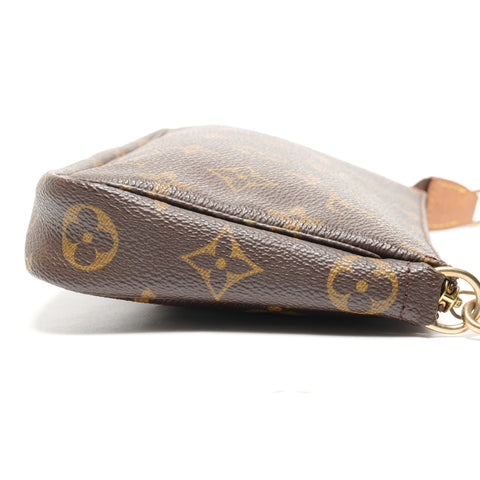 LOUIS VUITTON 1999 Monogram Pochette Accessoires Shoulder Bag Brown WS27773