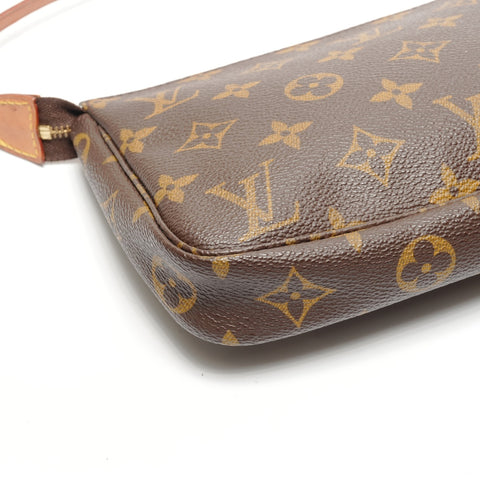 LOUIS VUITTON 1999 Monogram Pochette Accessoires Shoulder Bag Brown WS27773
