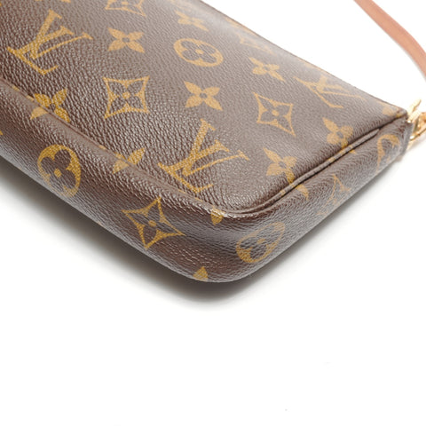 LOUIS VUITTON 1999 Monogram Pochette Accessoires Shoulder Bag Brown WS27773
