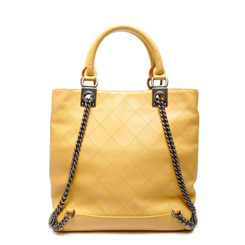 CHANEL Item No. 22, 2016, Gunmetal, 2-Way Handbag yellow WS27776