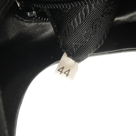 PRADA Triangle Logo Satin Handbag black WS27778