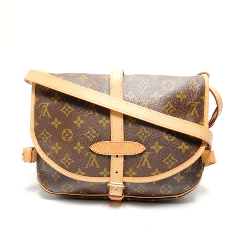 LOUIS VUITTON 1993 Saumur 30 Monogram Shoulder Bag Brown WS27779