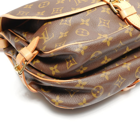 LOUIS VUITTON 1993 Saumur 30 Monogram Shoulder Bag Brown WS27779