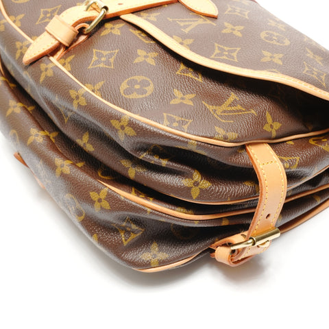 LOUIS VUITTON 1993 Saumur 30 Monogram Shoulder Bag Brown WS27779