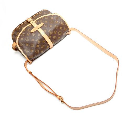 LOUIS VUITTON 1993 Saumur 30 Monogram Shoulder Bag Brown WS27779
