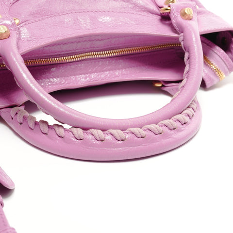 BALENCIAGA The Town 2WAY Metal Gold Handbag pink WS27783